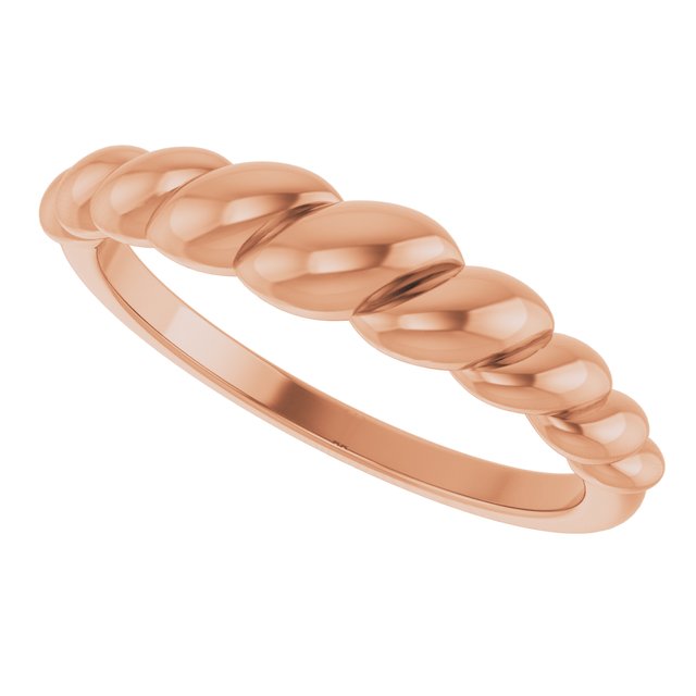 14K Rose Rope Dome Ring