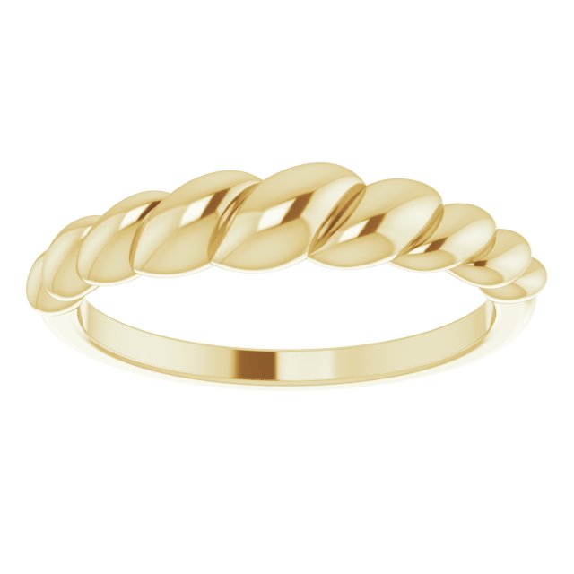 14K Yellow Rope Dome Ring