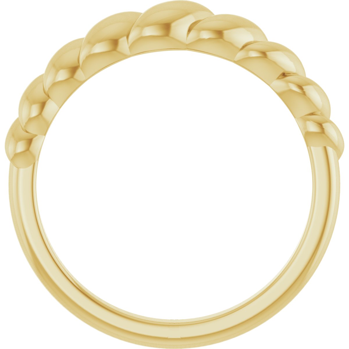 14K Yellow Rope Dome Ring