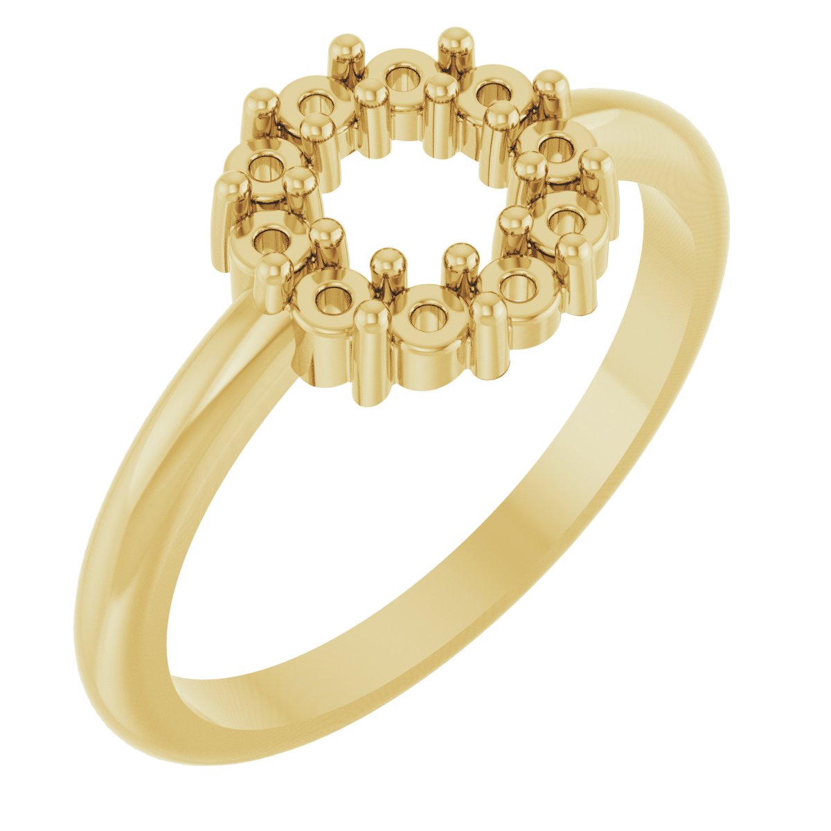 Cabochon Halo-Style Ring