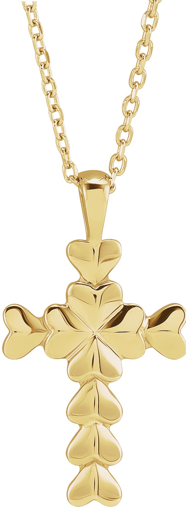 Heart Cross Necklace or Pendant