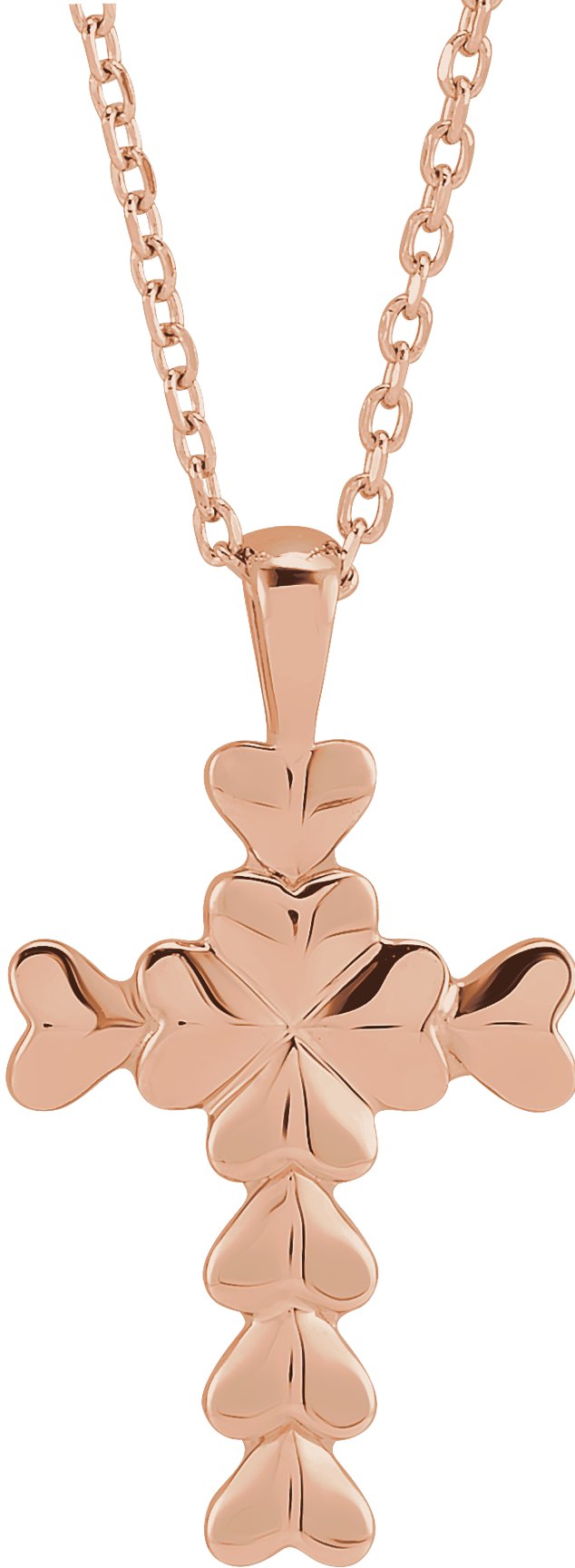 Heart Cross Necklace or Pendant