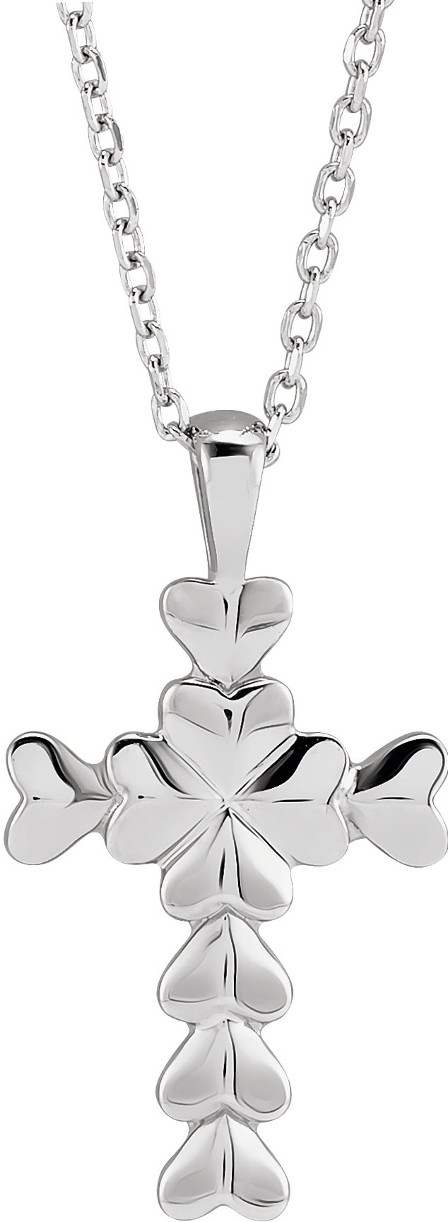 Heart Cross Necklace or Pendant