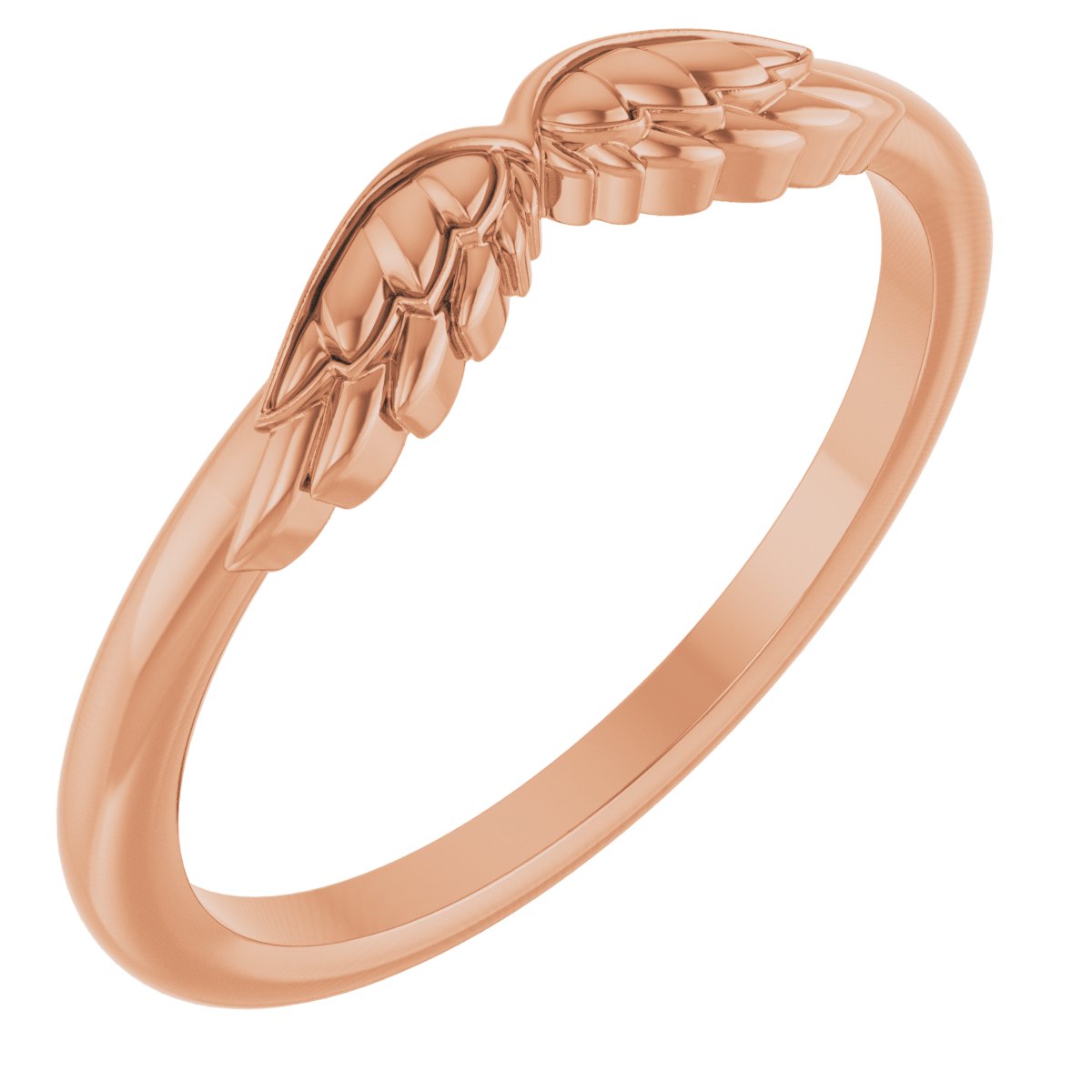 14K Rose Stackable Angel Wings Ring Ref 18646206