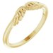 14K Yellow Stackable Angel Wings Ring