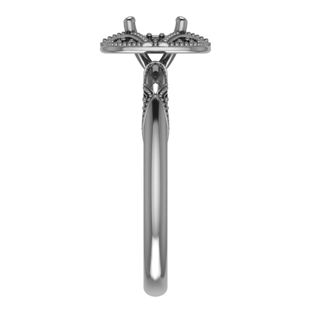 6x4 mm Oval Engagement Ring Mounting view 4