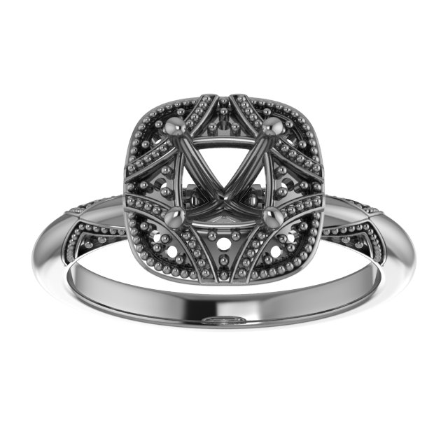 6x4 mm Oval Engagement Ring Mounting view 3