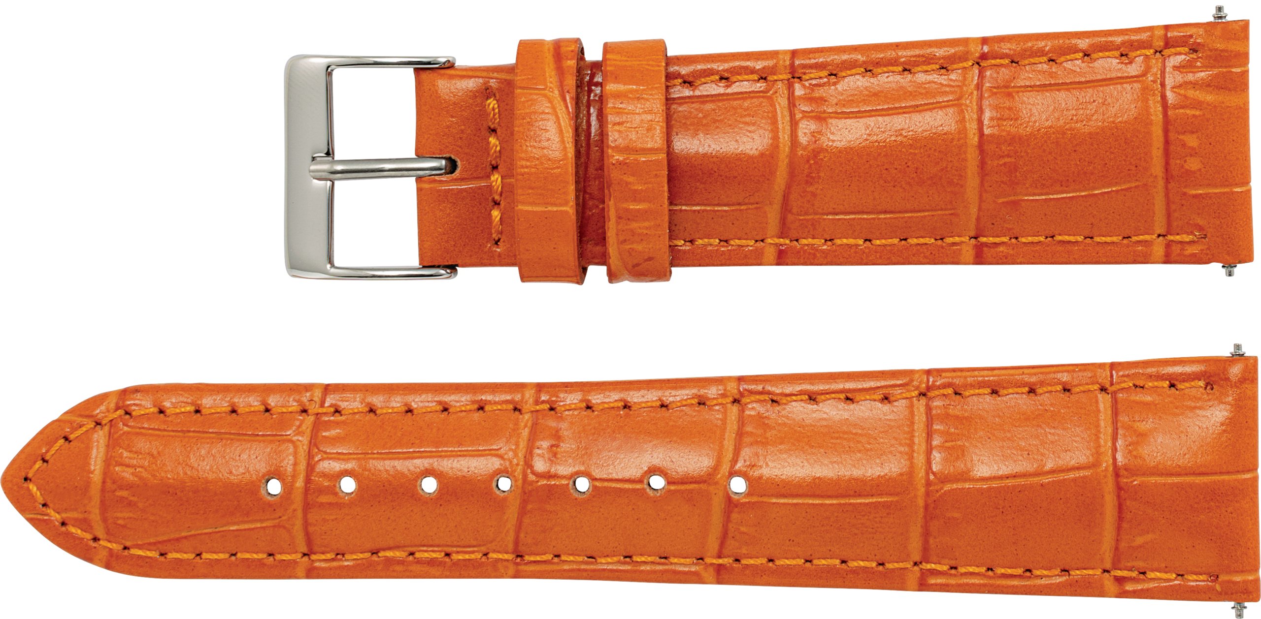 Men's Leather Alligator Grain Padded Watch Band