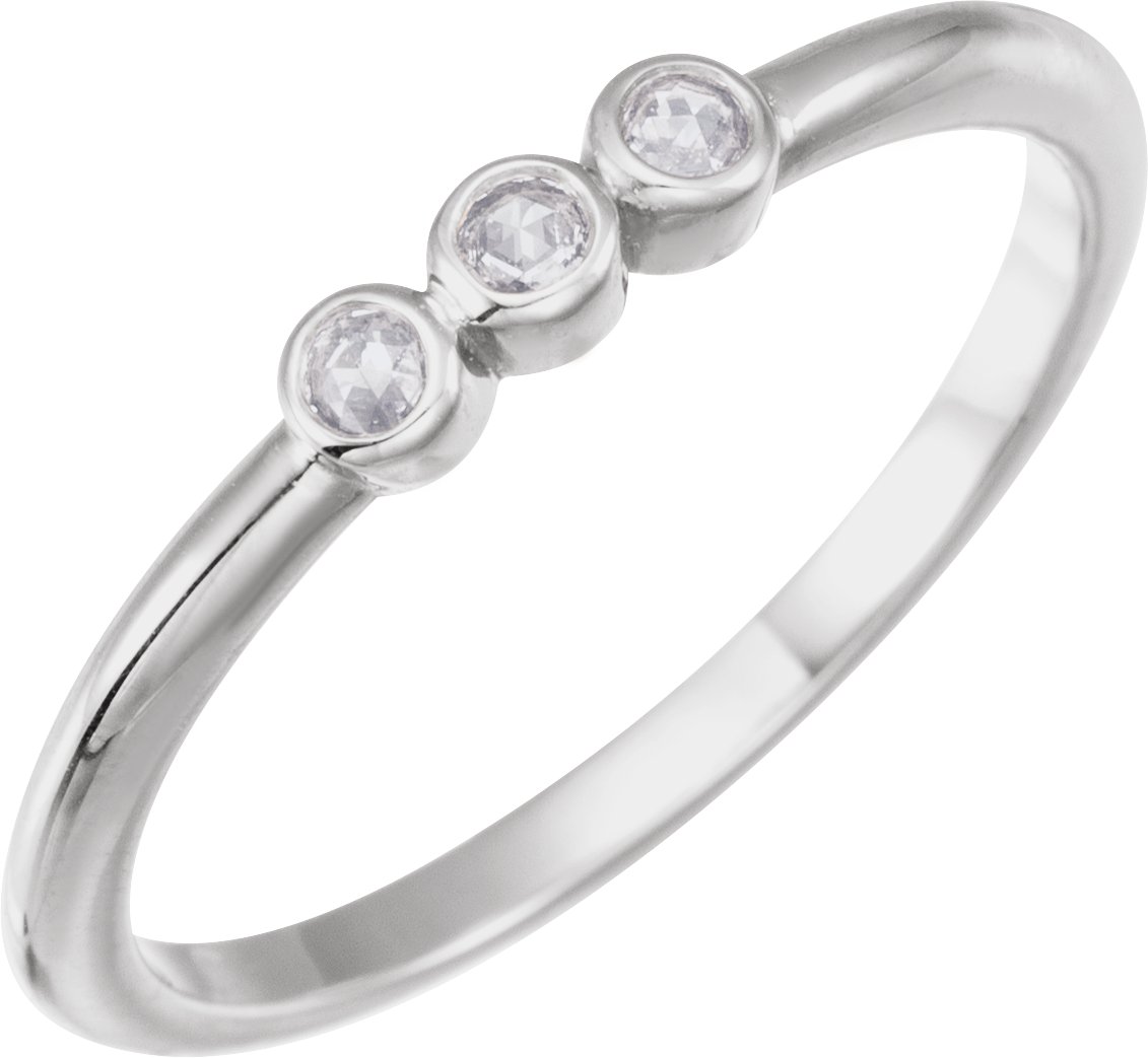 Rose-Cut Stackable Ring