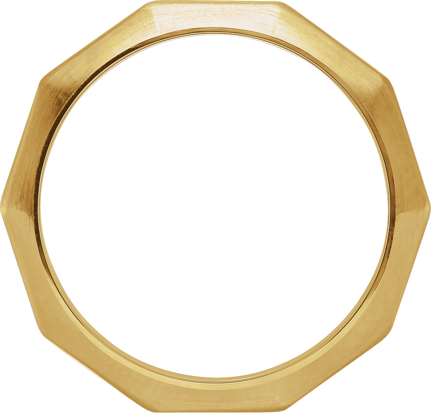 14K Yellow 3 mm Geometric Decagon Band Size 7