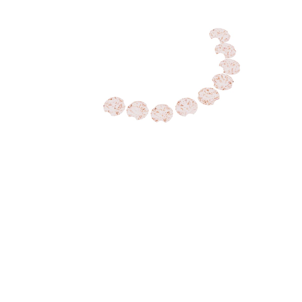 14K Rose .08 CTW Natural Diamond Matching Band for Oval Ring