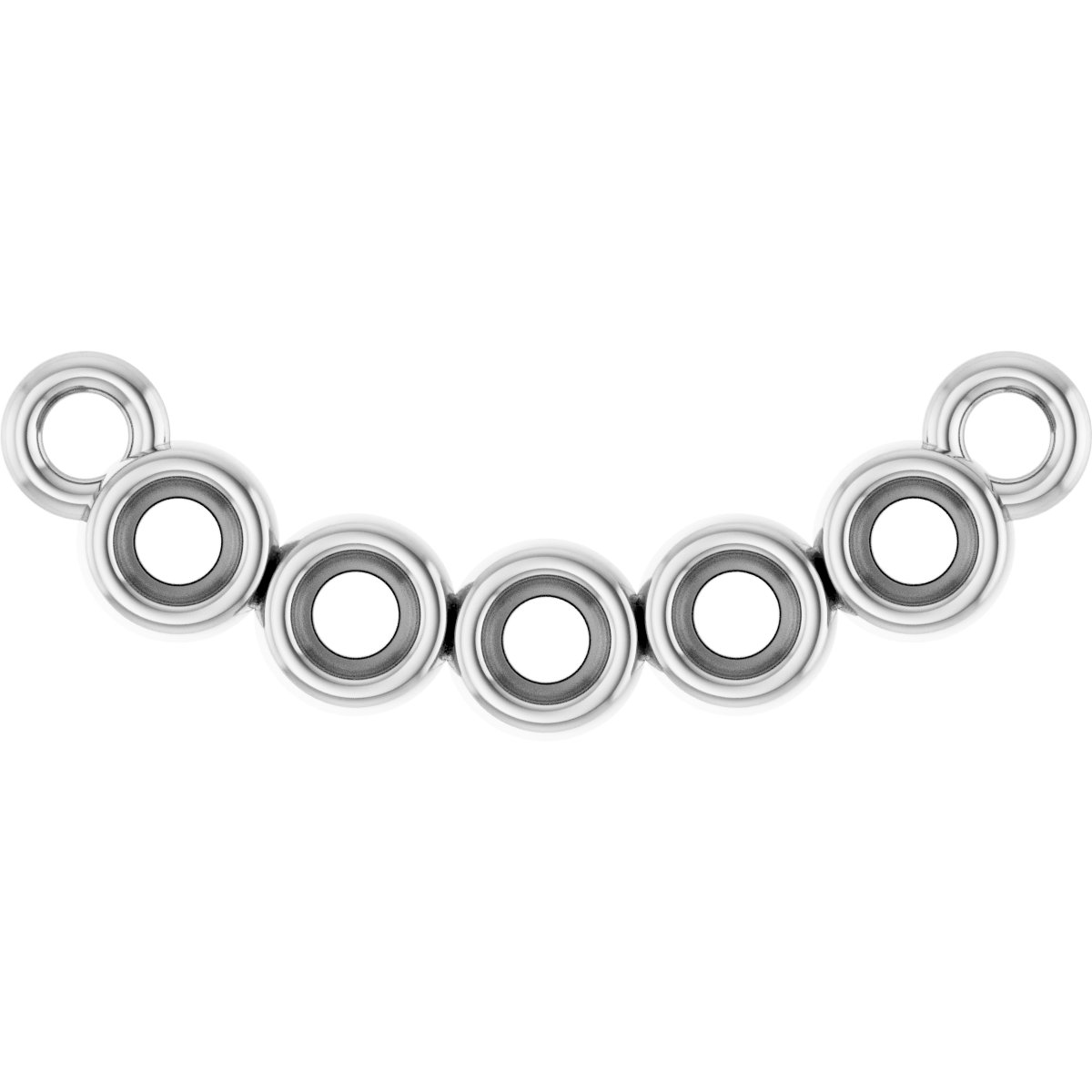 Five-Stone Bezel-Set Necklace or Center