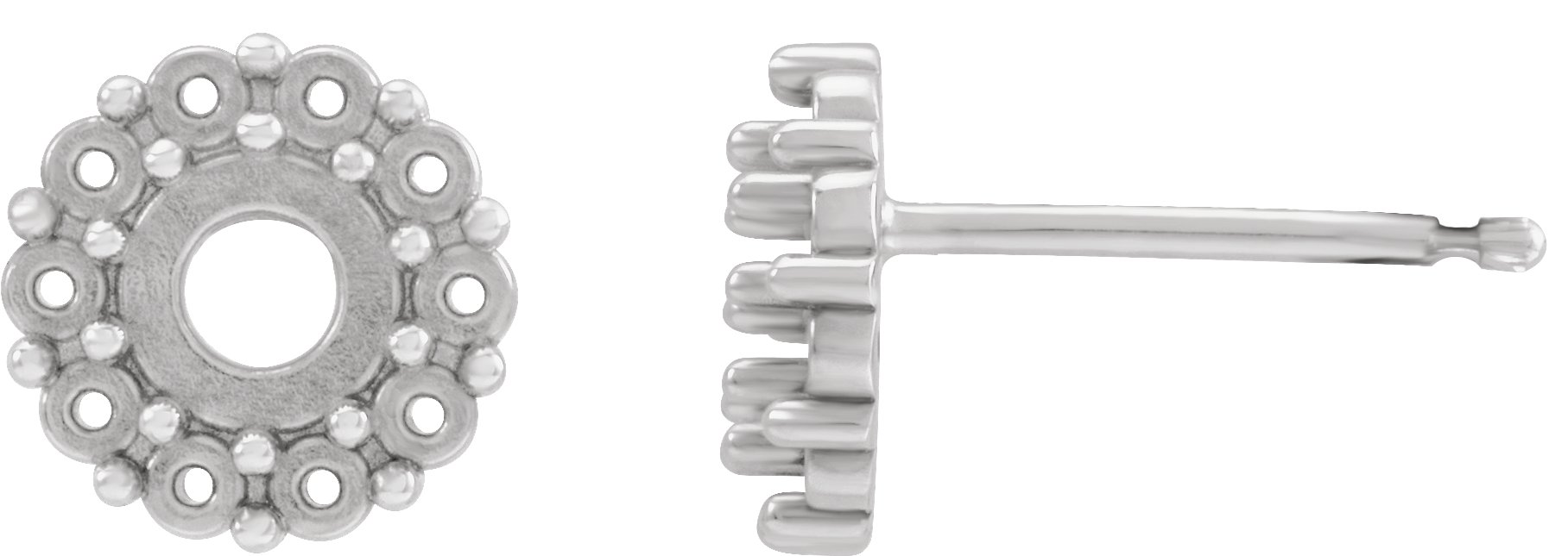 Rose-Cut Halo-Style Earrings