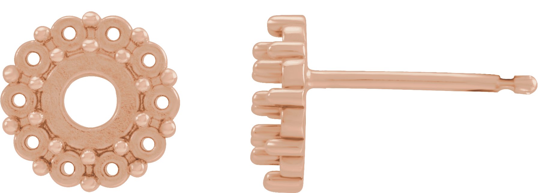 Rose-Cut Halo-Style Earrings