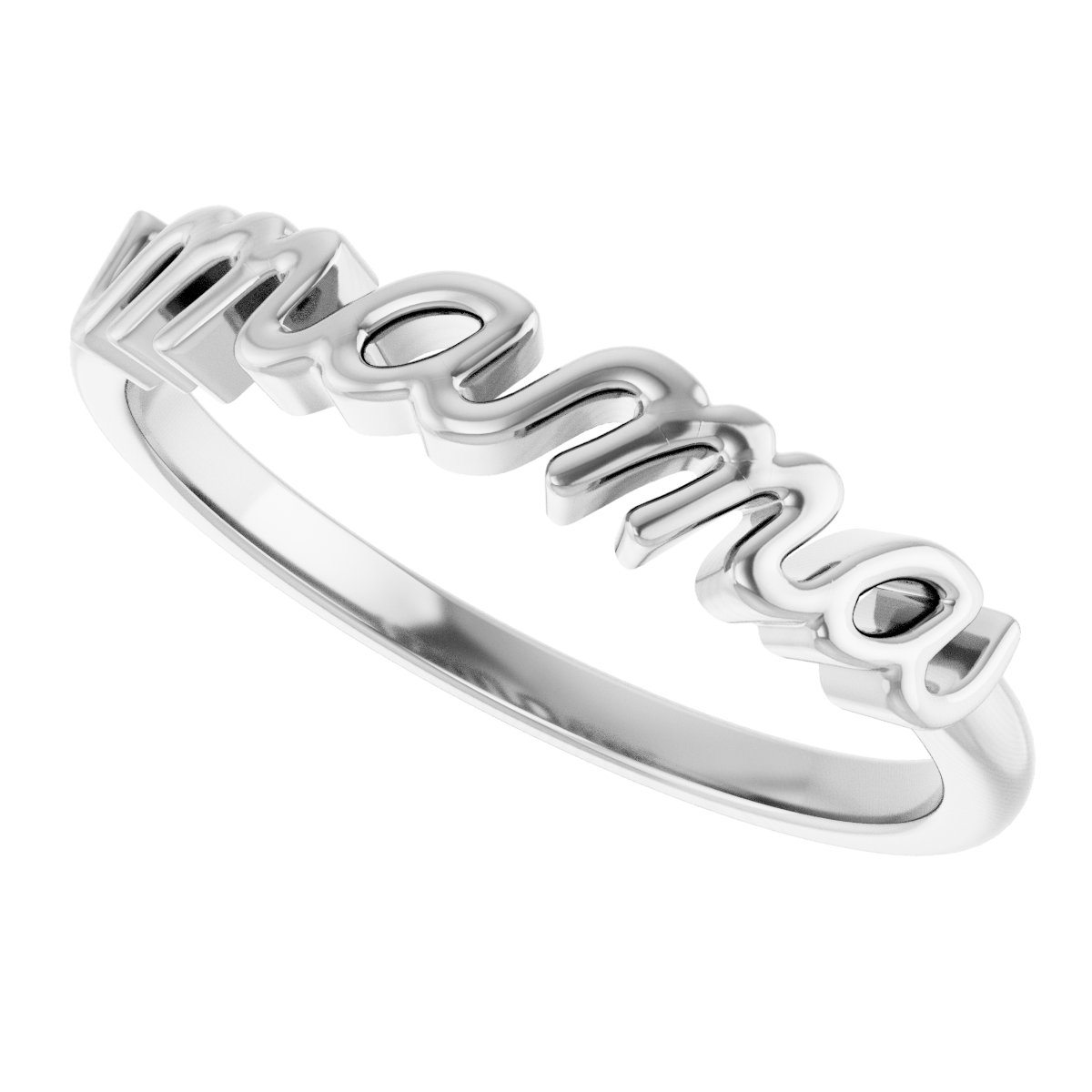 Sterling Silver Mama Ring 