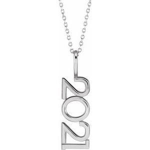Sterling Silver 2021 Year 16-18" Necklace