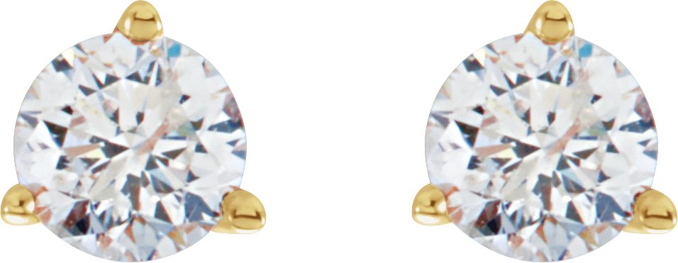 14K Yellow 1/5 CTW Diamond Stud Earrings  