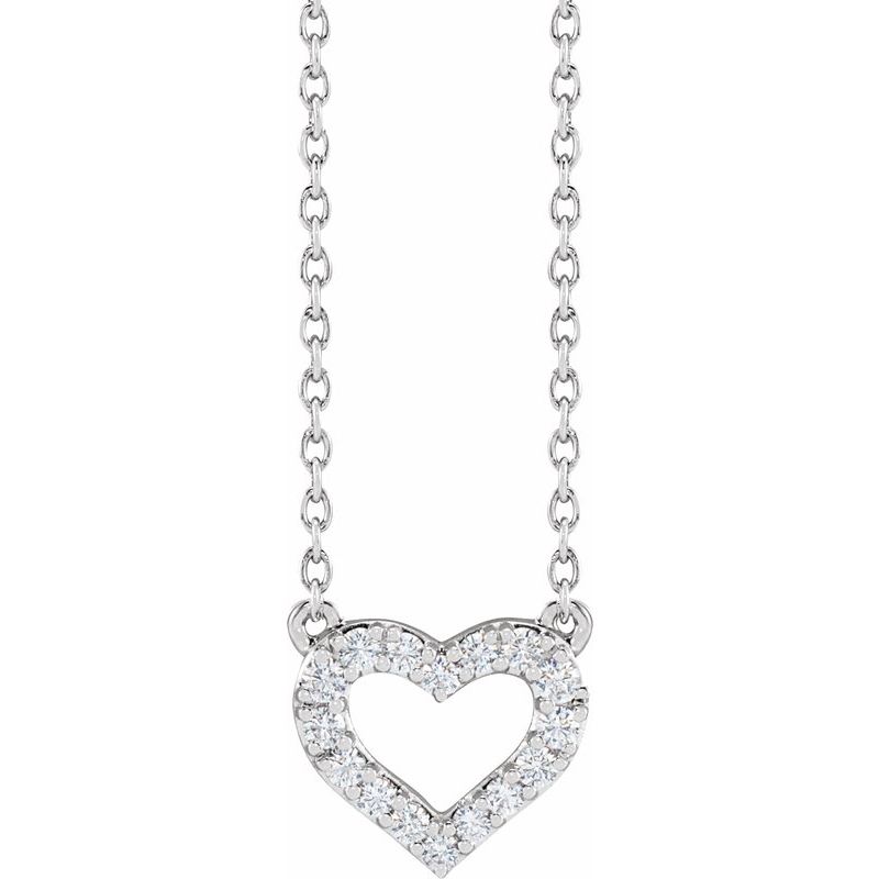 Lab-Grown Diamond Heart Necklace