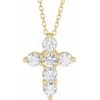 14K Yellow 1 CTW Lab Grown Diamond Cross 18 inch Necklace Ref 18590804