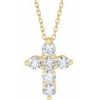 14K Yellow 0.75 CTW Lab Grown Diamond Cross 18 inch Necklace Ref 18590801