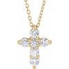 14K Yellow 0.50 CTW Lab Grown Diamond Cross 18 inch Necklace Ref 18590798