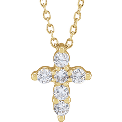 lab-grown diamond cross necklace