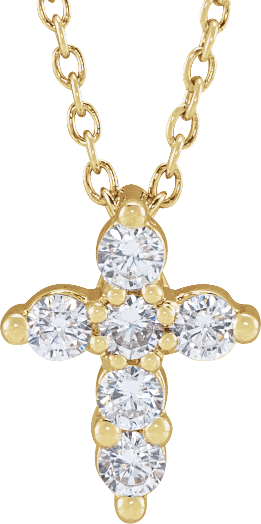 lab-grown diamond cross necklace