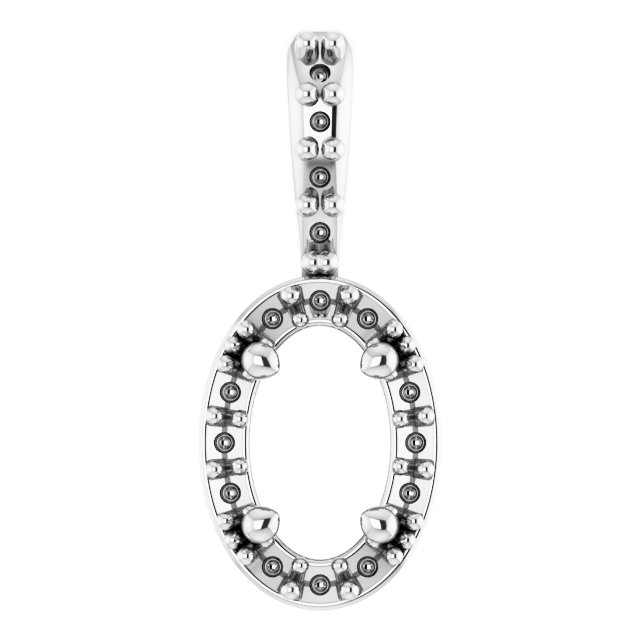 Oval 4-Prong Halo-Style Pendant