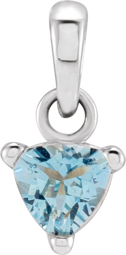 Trillion 3-Prong Solitaire Pendant