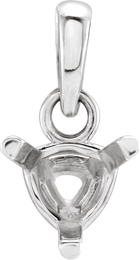 Trillion 3-Prong Solitaire Pendant