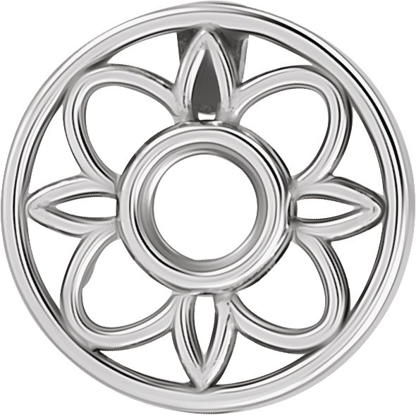 Round Bezel-Set Earring Setting