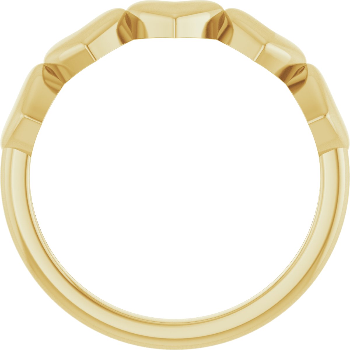 14K Yellow Heart Ring