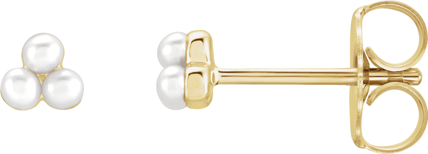pearl cluster earrings