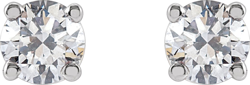 14K White 1/3 CTW Lab-Grown Diamond Stud Earrings