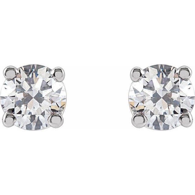 14K White 1/3 CTW Lab-Grown Diamond Stud Earrings