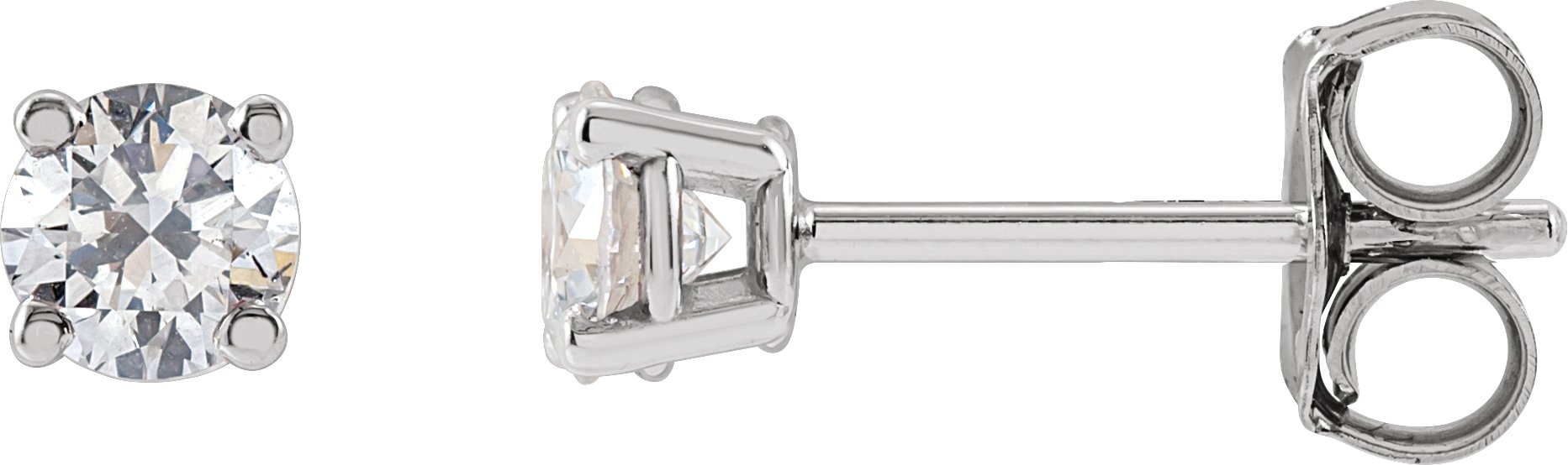 14K White 1/3 CTW Lab-Grown Diamond Stud Earrings