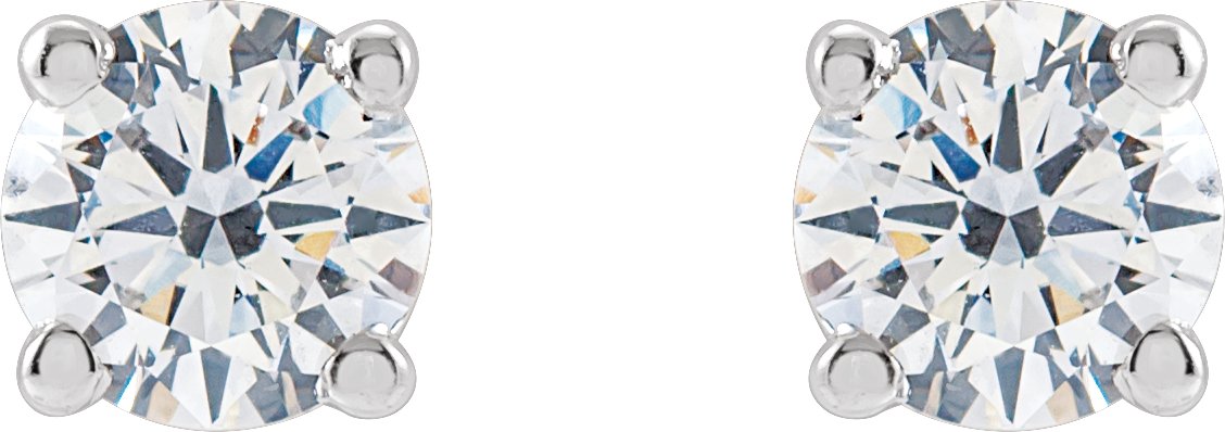 14K White 1/2 CTW Lab-Grown Diamond Stud Earrings