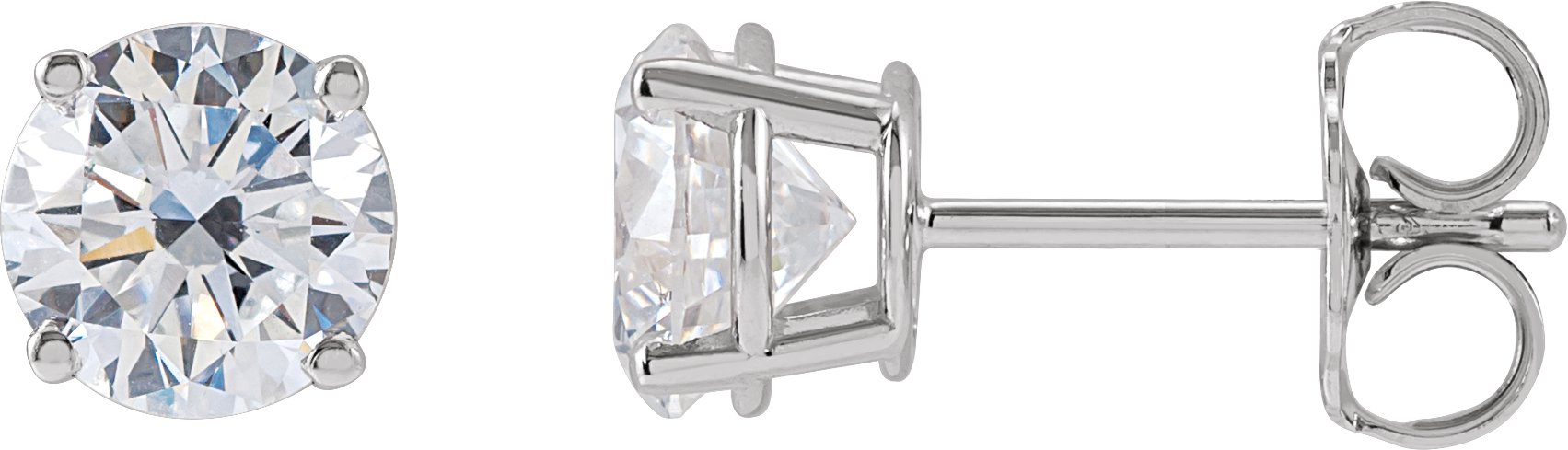 14K White 1 1/2 CTW Lab-Grown Diamond Stud Earrings