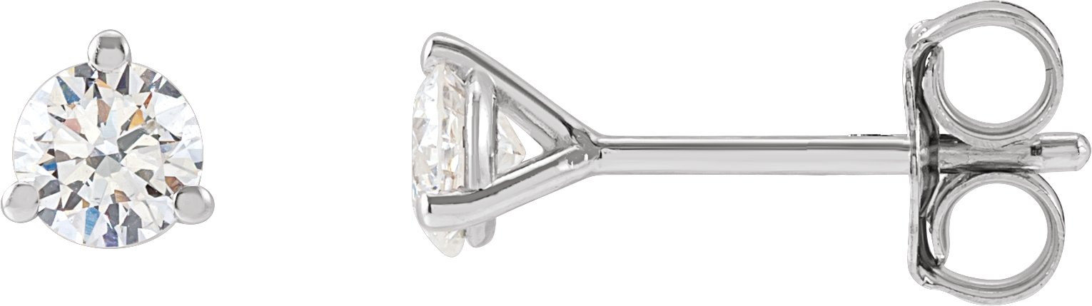 14K White 1/6 CTW Lab-Grown Diamond Stud Earrings