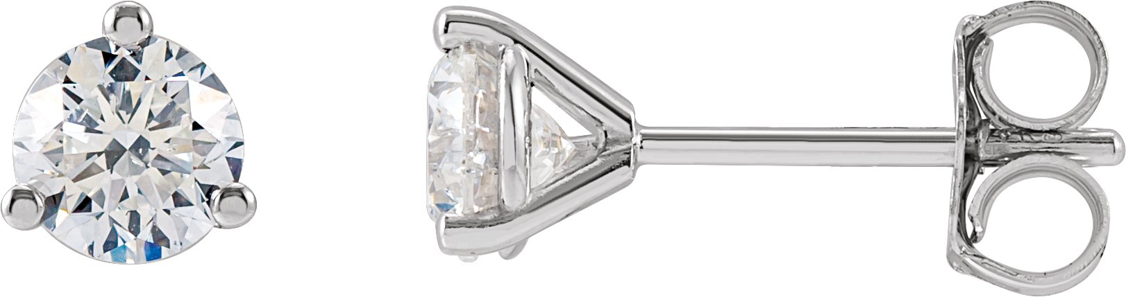 14K White 0.75 CTW Lab Grown Diamond Stud Earrings Ref 17620405