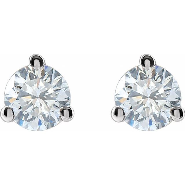 14K White 1/4  CTW Lab-Grown Diamond Stud Earrings