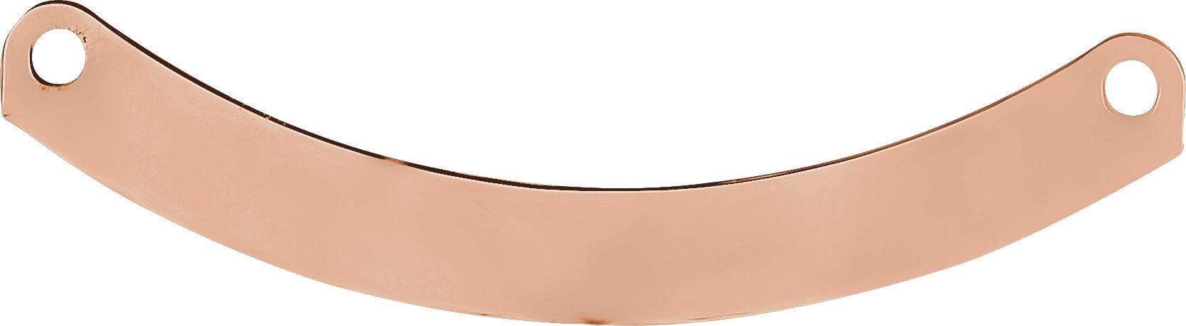 Engravable Curved Bar Necklace Center