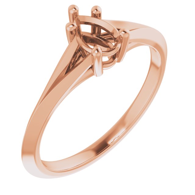 Solitaire Split Shank Engagement Ring