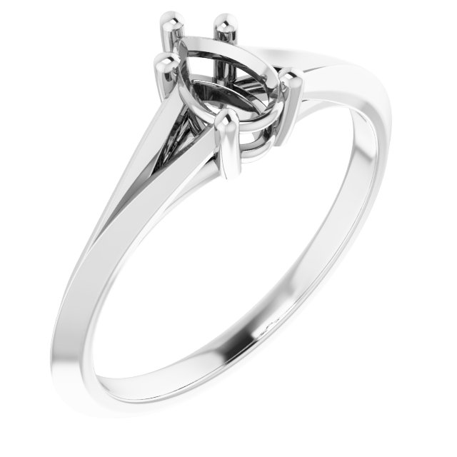 Solitaire Split Shank Engagement Ring