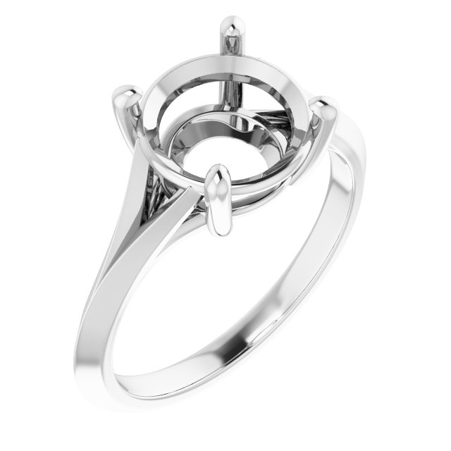 Solitaire Split Shank Engagement Ring