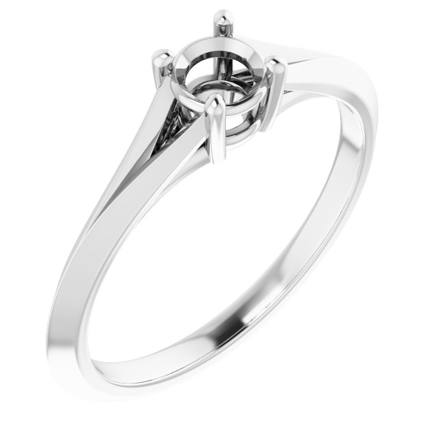 Solitaire Split Shank Engagement Ring