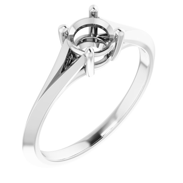 Solitaire Split Shank Engagement Ring