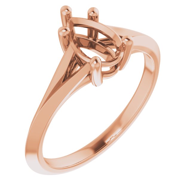 Solitaire Split Shank Engagement Ring