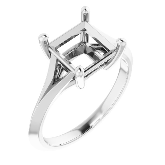 Solitaire Split Shank Engagement Ring
