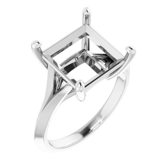 Solitaire Split Shank Engagement Ring